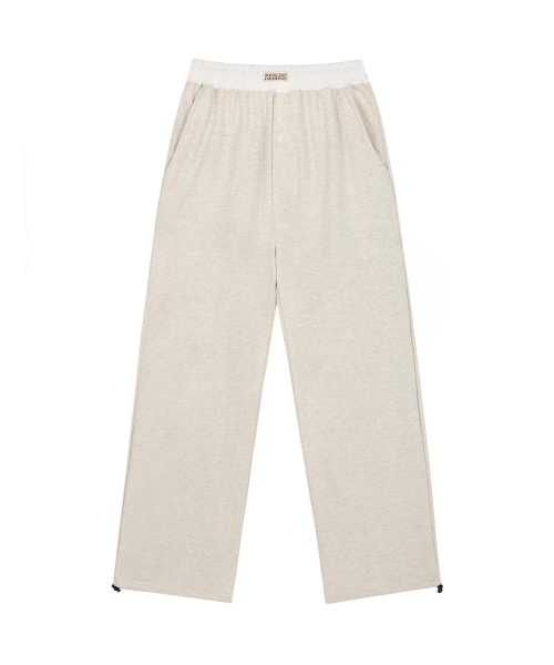 ROCKCAKE(ロックケーキ)の「Waist Layerd 2way Jogger - Oatmeal(スウェットパンツ・レディース・その他・SMALL/X-SMALL)」の2枚目の写真
