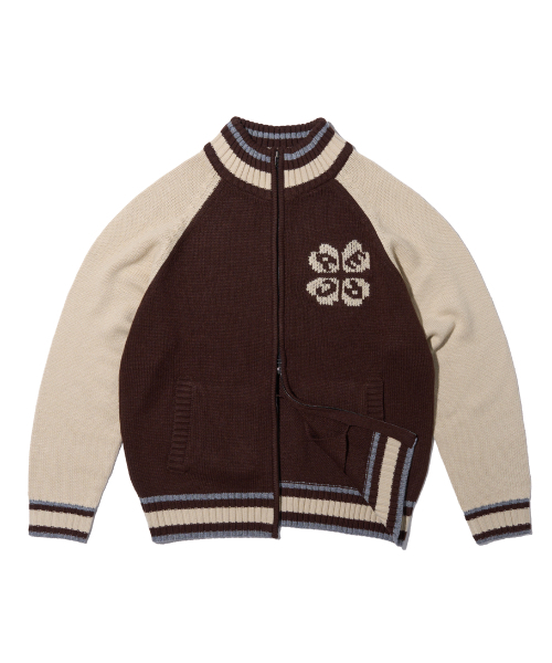 AECA（エイカ）の「AECA RAGLAN COLOR BLOCK ZIP UP KNIT-BROWN（ニット/セーター・メンズ・その他・LARGE/MEDIUM/SMALL）」の8枚目の写真