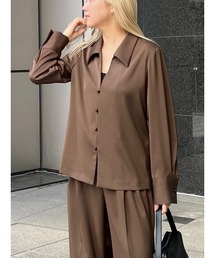 RIM.ARK | Open collar slim SH JK オープンカラースリムシャツジャケット(シャツ/ブラウス)