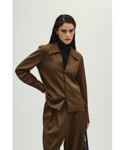 新品未使用　RIM.ARK リムアーク JK detail SH ブラウン RIM.ARK（リムアーク）の「JK detail SH（シャツ/ブラウス