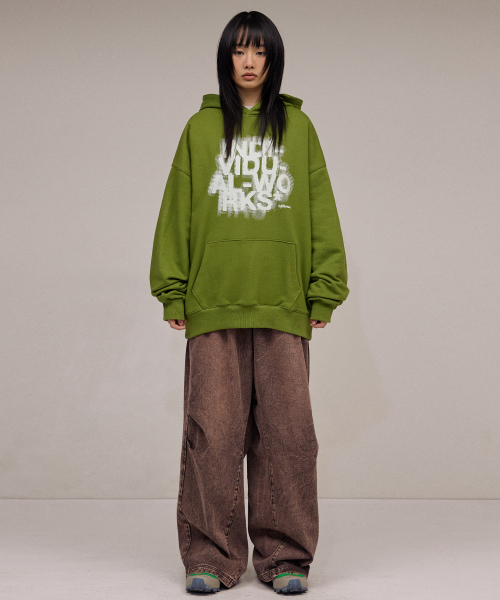 F.ILLUMINATE(フィルミネイト)の「ブラーエフェクトロゴフードパーカー-グリーン(パーカー・レディース・その他・SMALL/MEDIUM/LARGE)」の4枚目の写真