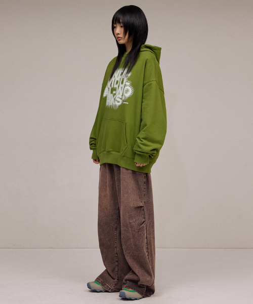 F.ILLUMINATE(フィルミネイト)の「ブラーエフェクトロゴフードパーカー-グリーン(パーカー・レディース・その他・SMALL/MEDIUM/LARGE)」の5枚目の写真