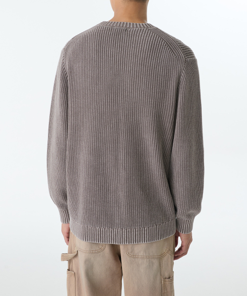 MUSINSA STANDARD（ムシンサスタンダード）の「ピグメントリブクルーネックニット[ブラウン]（ニット/セーター・メンズ・その他・SMALL/MEDIUM/LARGE/X-LARGE/XX-LARGE）」の3枚目の写真