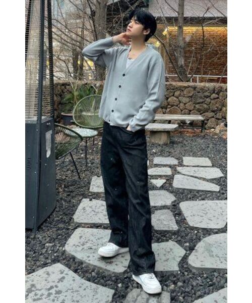 MUSINSA STANDARD（ムシンサスタンダード）の「ミニマルカーディガン[ライトグレー]（カーディガン/ボレロ・メンズ・その他・XX-LARGE/SMALL/MEDIUM/LARGE/X-LARGE）」の15枚目の写真