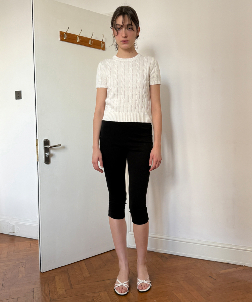 SINOON（シヌーン）の「Sinoon Logo Twisted Knit (Cream)（ニット/セーター・レディース・アイボリー・FREE）」の2枚目の写真