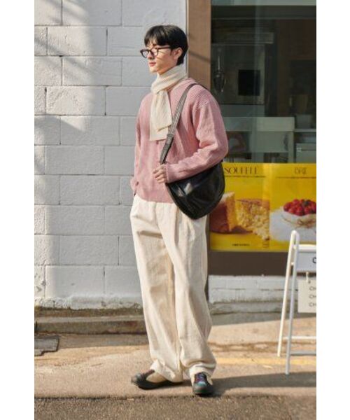 MUSINSA STANDARD（ムシンサスタンダード）の「ワンタックワイドコーデュロイバンディングパンツ[クリーム]（その他パンツ・メンズ・その他・40/38/42/36/34/32/30/26/28）」の13枚目の写真