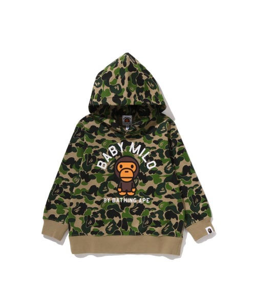 A BATHING APE(アベイシングエイプ)の「ABC CAMO BABY MILO PULLOVER HOODIE(パーカー・キッズ・ブルー/ピンク/グリーン・140/130/100/110/120)」の2枚目の写真