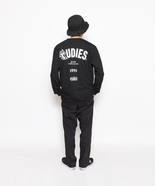 RUDIE'S(ルーディーズ)の「DIVISION LS TEE(Tシャツ/カットソー・メンズ・ブラック/ホワイト・L/XL/M)」の2枚目の写真