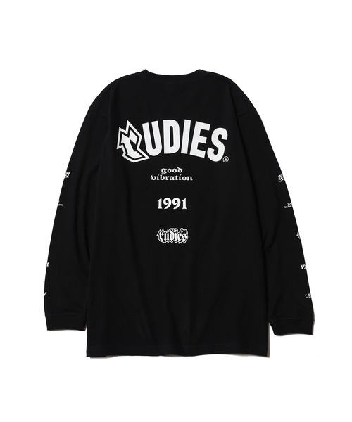 RUDIE'S(ルーディーズ)の「DIVISION LS TEE(Tシャツ/カットソー・メンズ・ブラック/ホワイト・L/XL/M)」の4枚目の写真