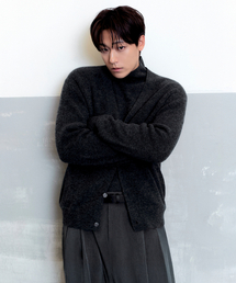 KAZUYUKI KUMAGAI】2/72ウォッシャブルウール天竺ストールカーディガン