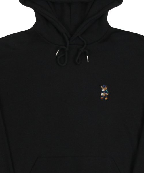 GRAVER（グレーバー）の「[UNISEX]デイジーブーケベア刺繍フードティー_ブラック（パーカー・レディース・ブラック・SMALL/MEDIUM/LARGE/X-LARGE）」の7枚目の写真