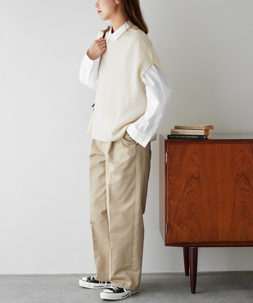 JOURNAL STANDARD relume（ジャーナルスタンダード　レリューム）の「《追加2》ハミルトンウール畔ベスト（ベスト・レディース・グレー/ネイビー/ホワイト・FREE）」の4枚目の写真