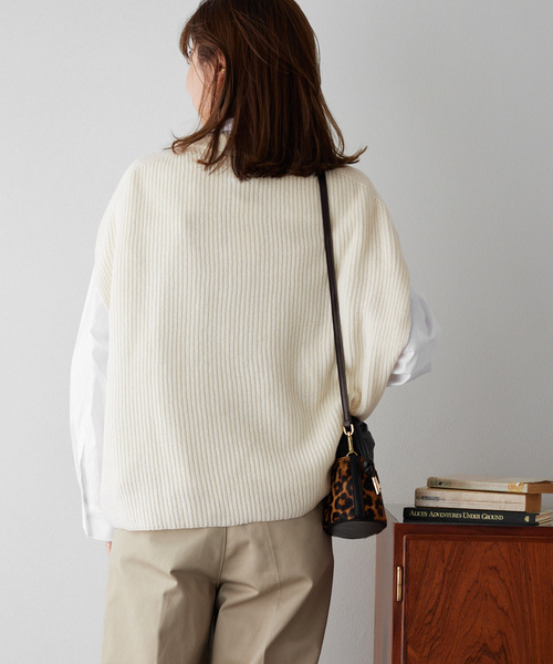 JOURNAL STANDARD relume（ジャーナルスタンダード　レリューム）の「《追加2》ハミルトンウール畔ベスト（ベスト・レディース・グレー/ネイビー/ホワイト・FREE）」の9枚目の写真