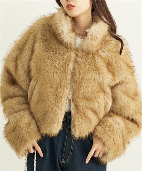 nissen（ニッセン）の「フェイクファージャケット（その他アウター・レディース・グレー/ブラウン・フリー）」の14枚目の写真