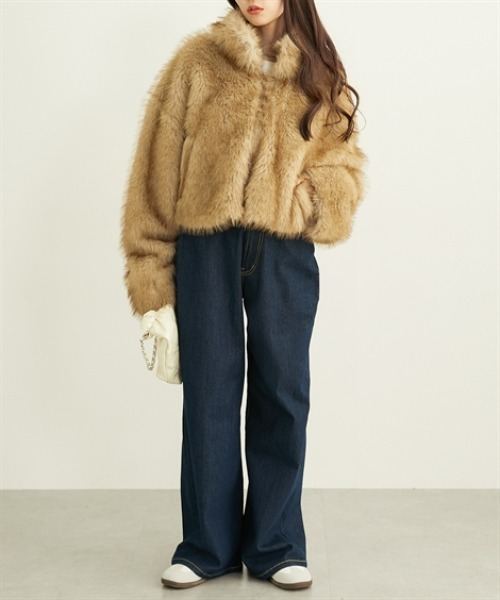 nissen（ニッセン）の「フェイクファージャケット（その他アウター・レディース・グレー/ブラウン・フリー）」の18枚目の写真