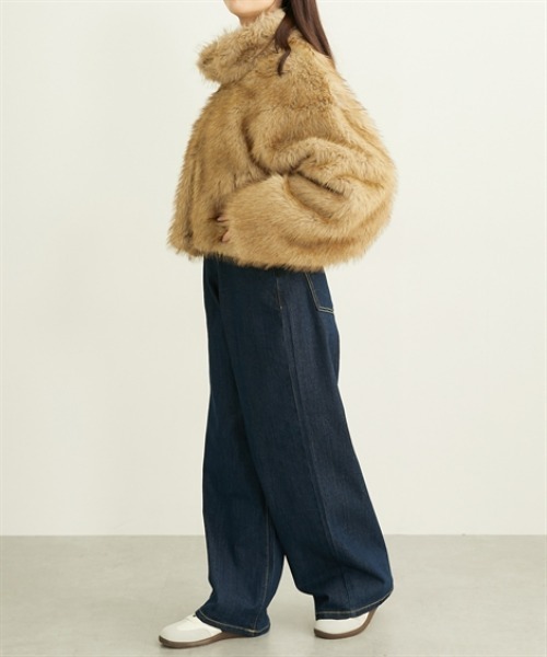 nissen（ニッセン）の「フェイクファージャケット（その他アウター・レディース・グレー/ブラウン・フリー）」の21枚目の写真