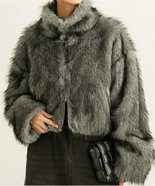 nissen（ニッセン）の「フェイクファージャケット（その他アウター・レディース・グレー/ブラウン・フリー）」の22枚目の写真