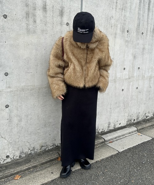 nissen（ニッセン）の「フェイクファージャケット（その他アウター・レディース・グレー/ブラウン・フリー）」の9枚目の写真