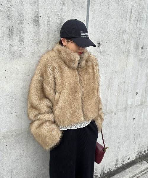 nissen（ニッセン）の「フェイクファージャケット（その他アウター・レディース・グレー/ブラウン・フリー）」の12枚目の写真