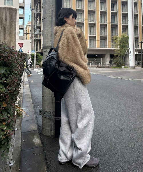 nissen（ニッセン）の「フェイクファージャケット（その他アウター・レディース・グレー/ブラウン・フリー）」の5枚目の写真