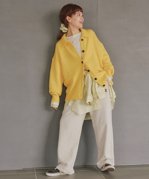 Spick & Span（スピックアンドスパン）の「a&m アルパカミックスポロシャツニット（ニット/セーター・レディース・グレー/イエロー/ブルー系その他・FREE）」の7枚目の写真