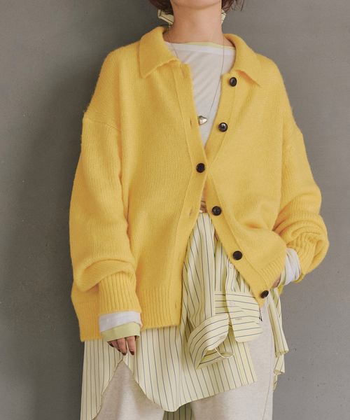 Spick & Span（スピックアンドスパン）の「a&m アルパカミックスポロシャツニット（ニット/セーター・レディース・グレー/イエロー/ブルー系その他・FREE）」の20枚目の写真