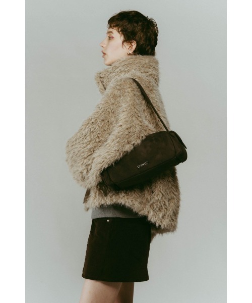 Knuth Marf（クヌースマーフ）の「rectangle suede shoulder bag（ショルダーバッグ・レディース・ブルー/チャコール・ONE SIZE）」の4枚目の写真