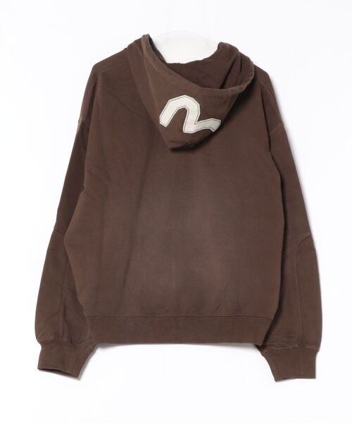 セール】【EVISU】HEAVY WEIGHT WASHED EV HOODIE / ブラウン