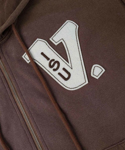 EVISU】HEAVY WEIGHT WASHED EV HOODIE / ブラウン [2EAEJM5SW6022RXFL