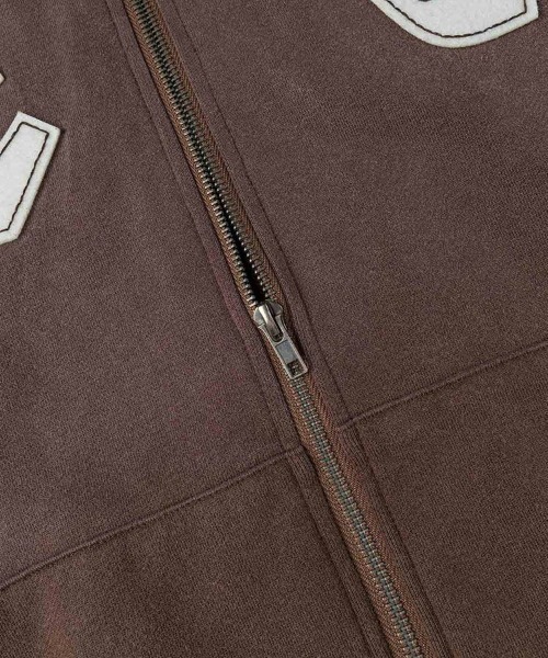 EVISU】HEAVY WEIGHT WASHED EV HOODIE / ブラウン [2EAEJM5SW6022RXFL