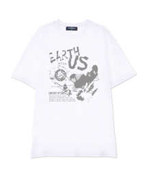 アースウィズアース スーピマコットン ラウンドネック 半袖Tシャツ_ホワイト