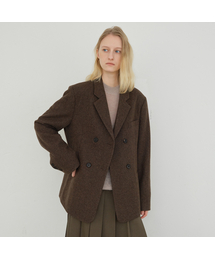 Wool double jacket (Brown)