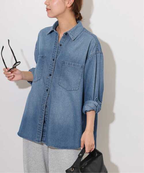 セール】《WEB限定追加》デニムオーバーサイズシャツ（シャツ/ブラウス