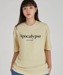 アポカリプスラウンドネック 15番手綿半袖Tシャツ_バター