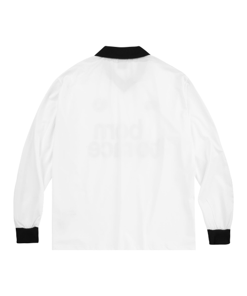 MOO(エムオーオー)の「本トラックロングスリーブフットボールジャージ - ホワイト(Tシャツ/カットソー・レディース・その他・LARGE)」の2枚目の写真