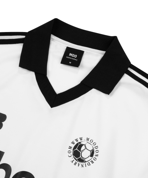 MOO(エムオーオー)の「本トラックロングスリーブフットボールジャージ - ホワイト(Tシャツ/カットソー・レディース・その他・LARGE)」の3枚目の写真