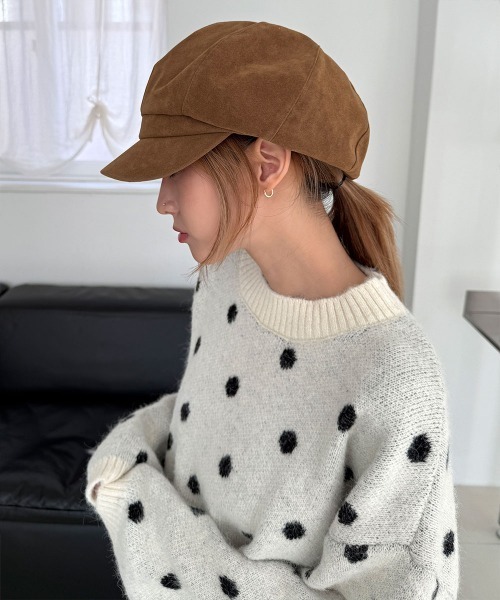 ベロア ニュースボーイ キャップ / キャスケット（キャスケット