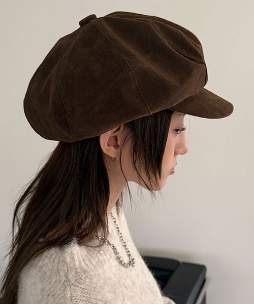ベロア ニュースボーイ キャップ / キャスケット（キャスケット