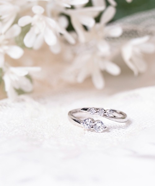 Karlas（カルラス）の「OKKO 5ストーン ピンキーフリーリング シルバー925 指輪 NO1997（リング・レディース・シルバー・FREE）」の3枚目の写真