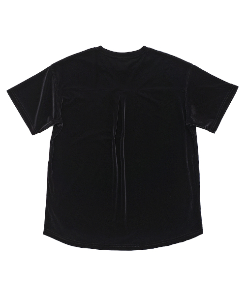 A NOTHING(アナッシング)の「DROP-SHOULDER VELVET 1/2 TEE (Black)(Tシャツ/カットソー・メンズ・その他・LARGE/MEDIUM/SMALL)」の2枚目の写真