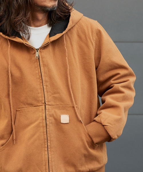 ALL RUNS(オールランズ)の「Duck-Weave Full-Zip Blouson Parka / ダックコットン キルティングライナー フルジップフーデッドブルゾン(ブルゾン・メンズ・オリーブ/ネイビー/ブラウン・M/L)」の4枚目の写真