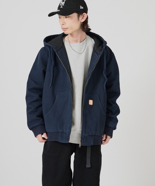ALL RUNS(オールランズ)の「Duck-Weave Full-Zip Blouson Parka / ダックコットン キルティングライナー フルジップフーデッドブルゾン(ブルゾン・メンズ・オリーブ/ネイビー/ブラウン・M/L)」の17枚目の写真