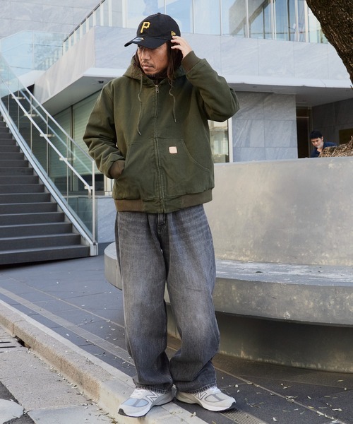 ALL RUNS(オールランズ)の「Duck-Weave Full-Zip Blouson Parka / ダックコットン キルティングライナー フルジップフーデッドブルゾン(ブルゾン・メンズ・オリーブ/ネイビー/ブラウン・M/L)」の10枚目の写真