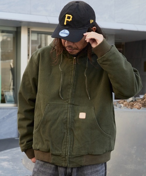 ALL RUNS(オールランズ)の「Duck-Weave Full-Zip Blouson Parka / ダックコットン キルティングライナー フルジップフーデッドブルゾン(ブルゾン・メンズ・オリーブ/ネイビー/ブラウン・M/L)」の12枚目の写真
