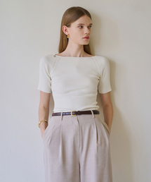 ILROZE（イルロジェ）の「ツーウェイオフショルダーニット（アイボリー）（ニット/セーター）」