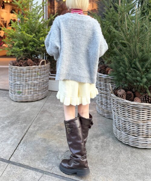 w closet（ダブルクローゼット）の「シャギーDOGニット（ニット/セーター・レディース・グレー/イエロー/ブルー・FREE）」の10枚目の写真