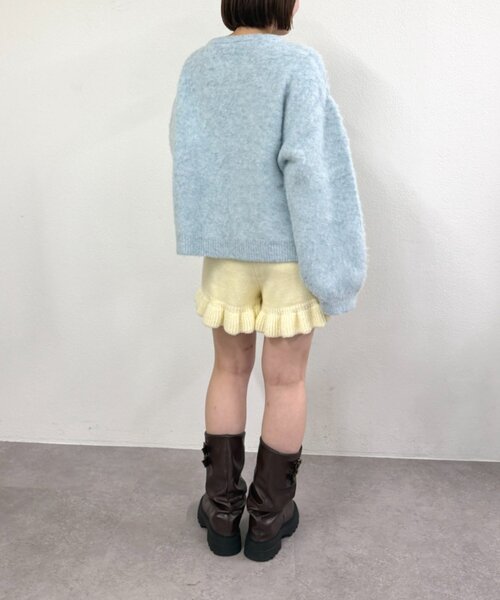 w closet（ダブルクローゼット）の「シャギーDOGニット（ニット/セーター・レディース・グレー/イエロー/ブルー・FREE）」の15枚目の写真