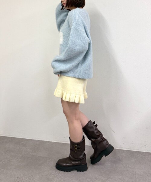 w closet（ダブルクローゼット）の「シャギーDOGニット（ニット/セーター・レディース・グレー/イエロー/ブルー・FREE）」の16枚目の写真