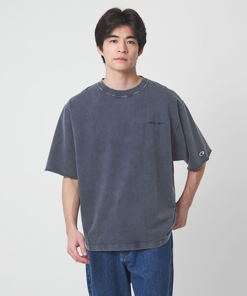 Champion(チャンピオン)の「【別注】<Champion>フェード クルーネック 半袖 スウェット(スウェット・メンズ・ブラック/ダークブラウン/ネイビー・M/L/XL)」の19枚目の写真