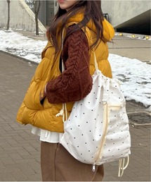 Vini（ヴィニ）の「【推し活】ウィッシュコア透明ポケット付きナップザック（バックパック/リュック）」